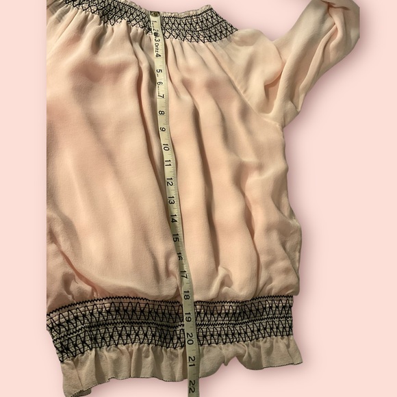 ** Tory Burch Light Pink Silk Embroidered Blouse - Picture 15 of 15